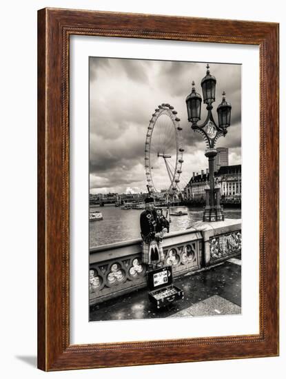 Bag Piper on Bridge-Giuseppe Torre-Framed Photographic Print