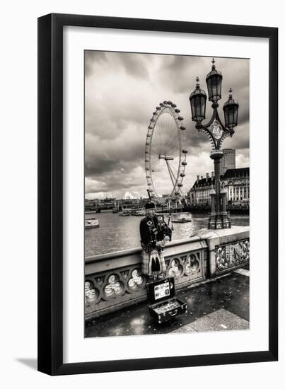 Bag Piper on Bridge-Giuseppe Torre-Framed Photographic Print