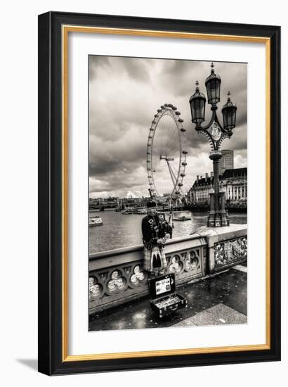 Bag Piper on Bridge-Giuseppe Torre-Framed Photographic Print