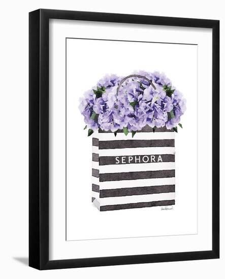 Bag with Purple Hydrangea-Amanda Greenwood-Framed Art Print