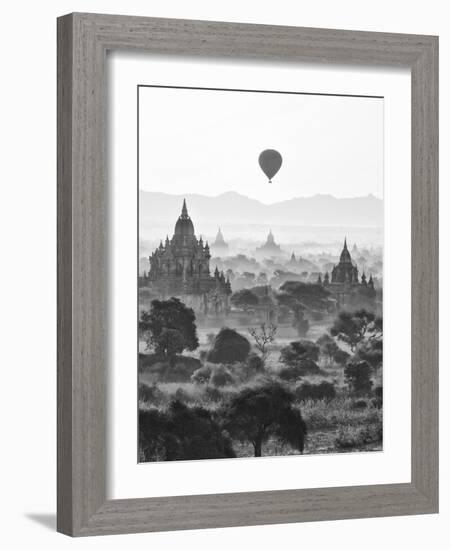 Bagan at Sunrise, Mandalay, Burma (Myanmar)-Nadia Isakova-Framed Photographic Print