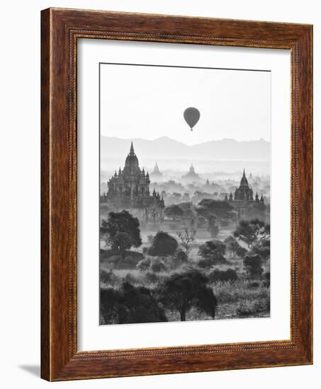 Bagan at Sunrise, Mandalay, Burma (Myanmar)-Nadia Isakova-Framed Photographic Print