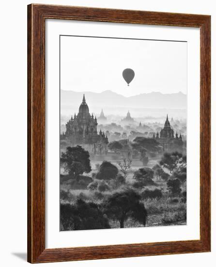 Bagan at Sunrise, Mandalay, Burma (Myanmar)-Nadia Isakova-Framed Photographic Print