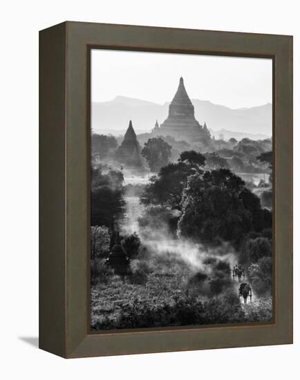 Bagan at Sunset, Mandalay, Burma (Myanmar)-Nadia Isakova-Framed Premier Image Canvas