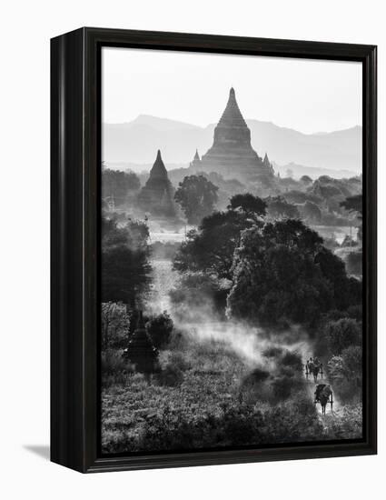 Bagan at Sunset, Mandalay, Burma (Myanmar)-Nadia Isakova-Framed Premier Image Canvas