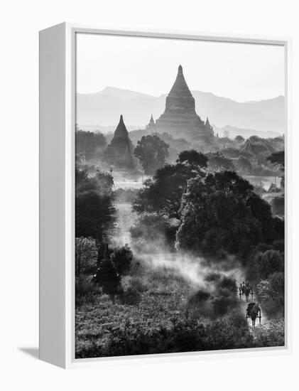 Bagan at Sunset, Mandalay, Burma (Myanmar)-Nadia Isakova-Framed Premier Image Canvas
