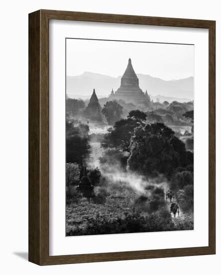 Bagan at Sunset, Mandalay, Burma (Myanmar)-Nadia Isakova-Framed Photographic Print