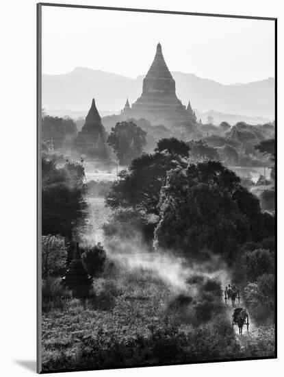 Bagan at Sunset, Mandalay, Burma (Myanmar)-Nadia Isakova-Mounted Photographic Print