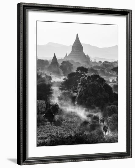 Bagan at Sunset, Mandalay, Burma (Myanmar)-Nadia Isakova-Framed Photographic Print