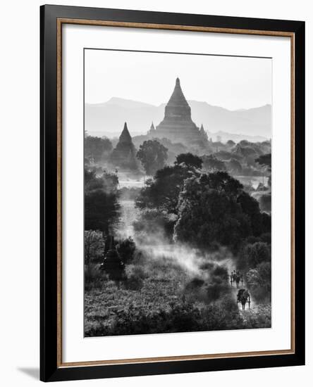 Bagan at Sunset, Mandalay, Burma (Myanmar)-Nadia Isakova-Framed Photographic Print