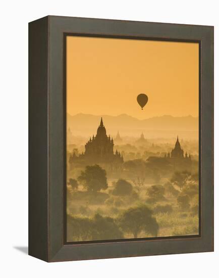 Bagan at Sunset, Mandalay, Burma (Myanmar)-Nadia Isakova-Framed Premier Image Canvas