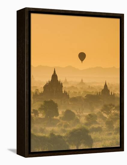 Bagan at Sunset, Mandalay, Burma (Myanmar)-Nadia Isakova-Framed Premier Image Canvas