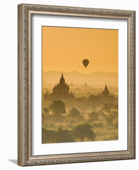 Bagan at Sunset, Mandalay, Burma (Myanmar)-Nadia Isakova-Framed Photographic Print