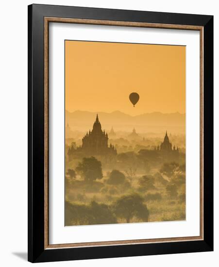 Bagan at Sunset, Mandalay, Burma (Myanmar)-Nadia Isakova-Framed Photographic Print