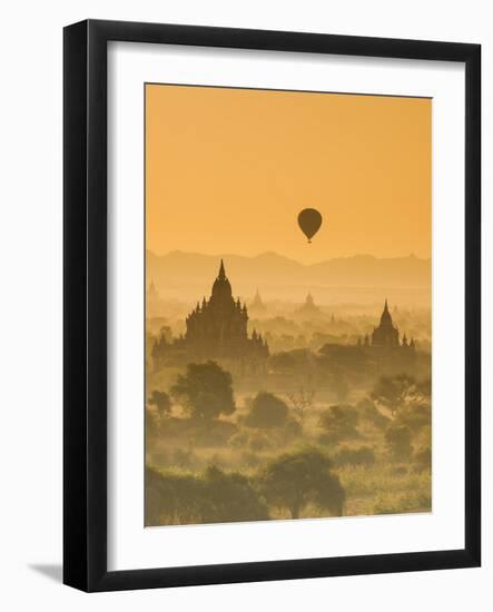 Bagan at Sunset, Mandalay, Burma (Myanmar)-Nadia Isakova-Framed Photographic Print