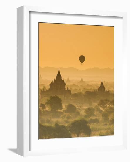 Bagan at Sunset, Mandalay, Burma (Myanmar)-Nadia Isakova-Framed Photographic Print