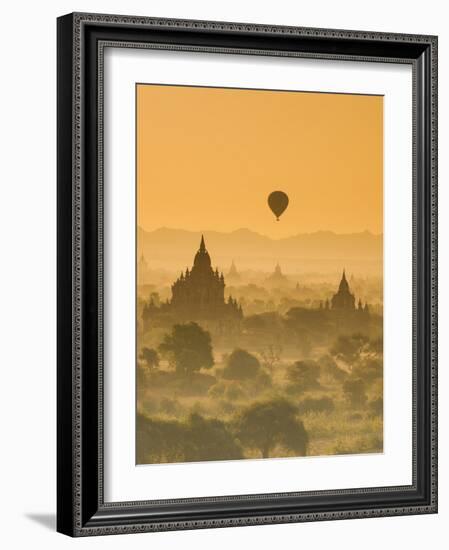 Bagan at Sunset, Mandalay, Burma (Myanmar)-Nadia Isakova-Framed Photographic Print