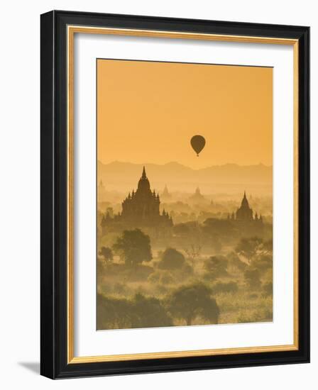 Bagan at Sunset, Mandalay, Burma (Myanmar)-Nadia Isakova-Framed Photographic Print