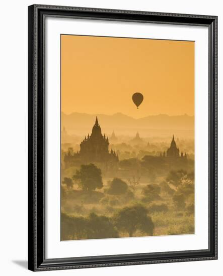 Bagan at Sunset, Mandalay, Burma (Myanmar)-Nadia Isakova-Framed Photographic Print