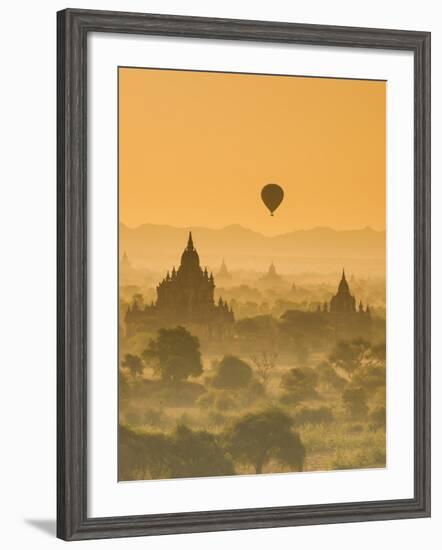 Bagan at Sunset, Mandalay, Burma (Myanmar)-Nadia Isakova-Framed Photographic Print