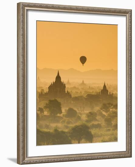 Bagan at Sunset, Mandalay, Burma (Myanmar)-Nadia Isakova-Framed Photographic Print