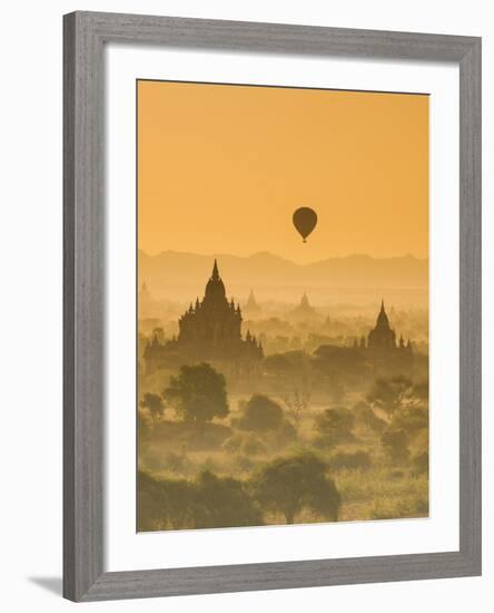 Bagan at Sunset, Mandalay, Burma (Myanmar)-Nadia Isakova-Framed Photographic Print