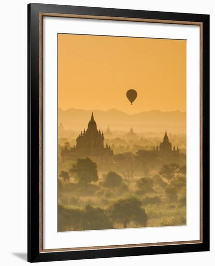 Bagan at Sunset, Mandalay, Burma (Myanmar)-Nadia Isakova-Framed Photographic Print