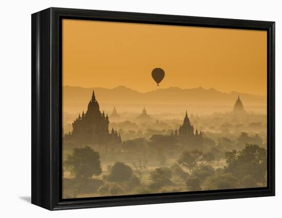 Bagan at Sunset, Mandalay, Burma (Myanmar)-Nadia Isakova-Framed Premier Image Canvas