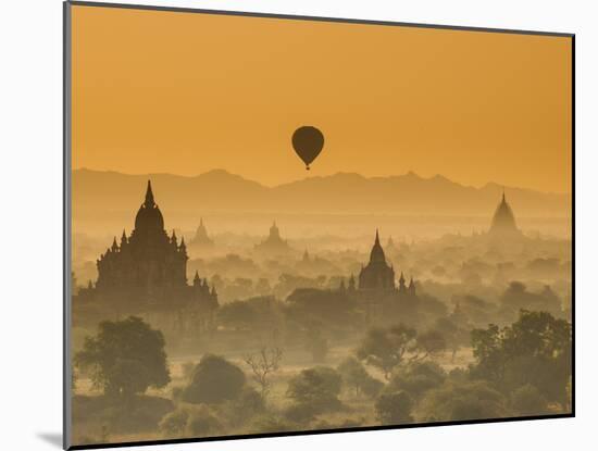 Bagan at Sunset, Mandalay, Burma (Myanmar)-Nadia Isakova-Mounted Photographic Print