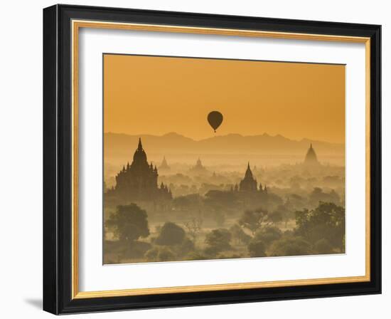 Bagan at Sunset, Mandalay, Burma (Myanmar)-Nadia Isakova-Framed Photographic Print