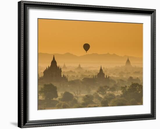 Bagan at Sunset, Mandalay, Burma (Myanmar)-Nadia Isakova-Framed Photographic Print