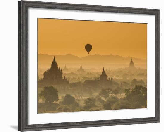 Bagan at Sunset, Mandalay, Burma (Myanmar)-Nadia Isakova-Framed Photographic Print