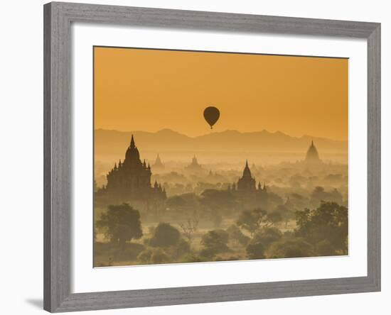 Bagan at Sunset, Mandalay, Burma (Myanmar)-Nadia Isakova-Framed Photographic Print