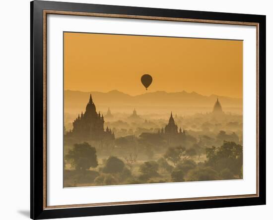 Bagan at Sunset, Mandalay, Burma (Myanmar)-Nadia Isakova-Framed Photographic Print