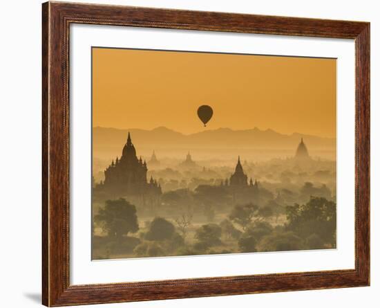 Bagan at Sunset, Mandalay, Burma (Myanmar)-Nadia Isakova-Framed Photographic Print