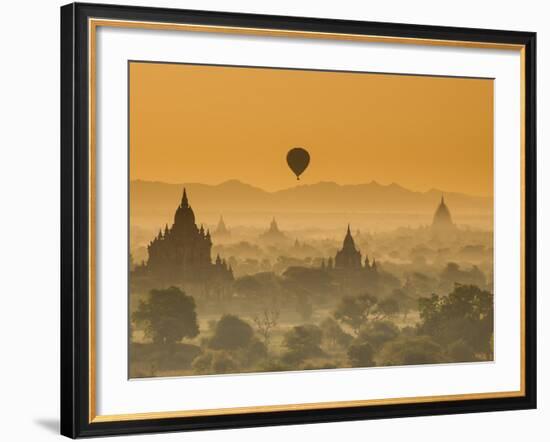 Bagan at Sunset, Mandalay, Burma (Myanmar)-Nadia Isakova-Framed Photographic Print