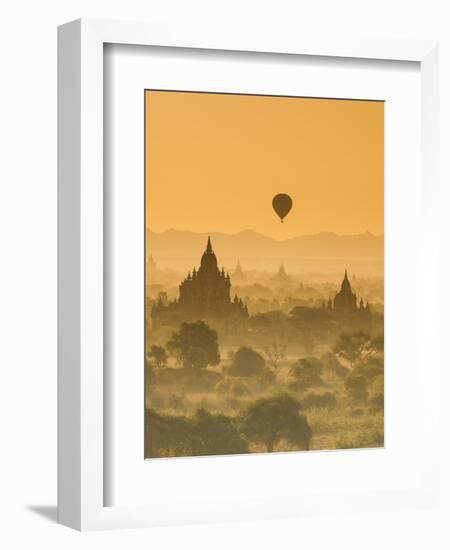 Bagan at Sunset, Mandalay, Burma (Myanmar)-Nadia Isakova-Framed Photographic Print