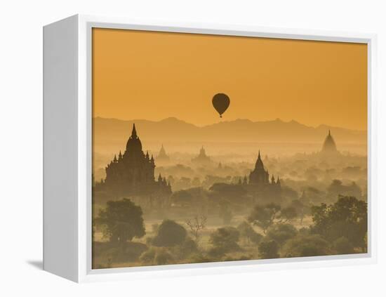 Bagan at Sunset, Mandalay, Burma (Myanmar)-Nadia Isakova-Framed Premier Image Canvas