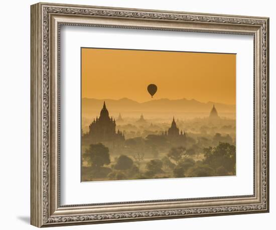 Bagan at Sunset, Mandalay, Burma (Myanmar)-Nadia Isakova-Framed Photographic Print