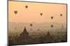 Bagan, balloons flying over ancient temples-Sarawut Intarob-Mounted Photographic Print