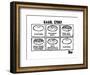 Bagel Story. (an allegory about life) 1. Plain bagel 2.multigrain bagel 3.? - New Yorker Cartoon-Drew Dernavich-Framed Premium Giclee Print