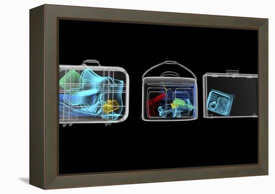 Baggage Surveillance, Simulated X-ray-Christian Darkin-Framed Premier Image Canvas