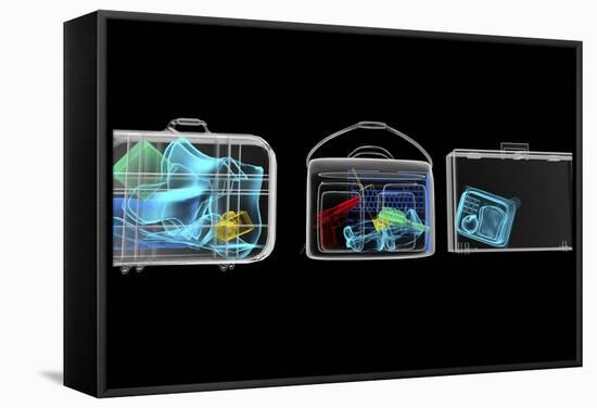 Baggage Surveillance, Simulated X-ray-Christian Darkin-Framed Premier Image Canvas