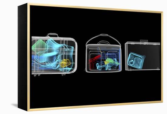 Baggage Surveillance, Simulated X-ray-Christian Darkin-Framed Premier Image Canvas