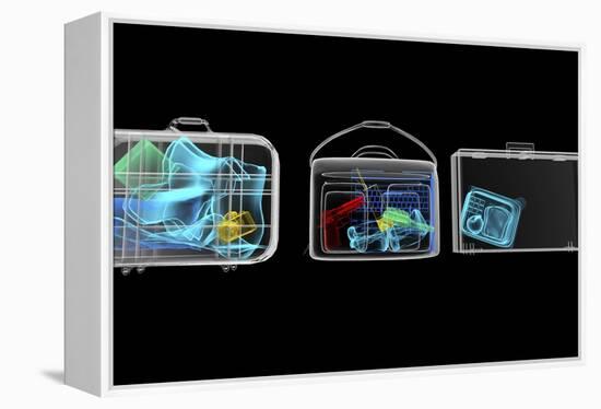 Baggage Surveillance, Simulated X-ray-Christian Darkin-Framed Premier Image Canvas