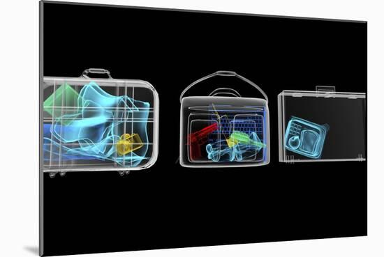 Baggage Surveillance, Simulated X-ray-Christian Darkin-Mounted Photographic Print