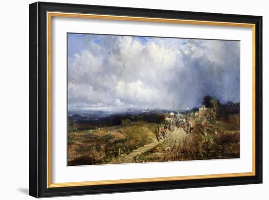 Baggage Wagons Approaching Carlisle, 1849-Samuel Bough-Framed Giclee Print