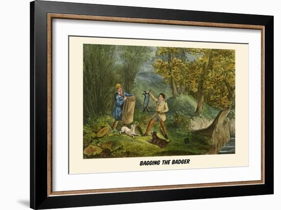 Bagging the Badger-Henry Thomas Alken-Framed Art Print