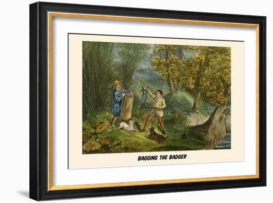 Bagging the Badger-Henry Thomas Alken-Framed Art Print