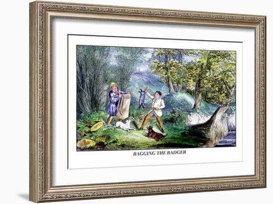 Bagging the Badger-Henry Thomas Alken-Framed Art Print